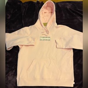 Supreme x burberry box logo hoodie pink